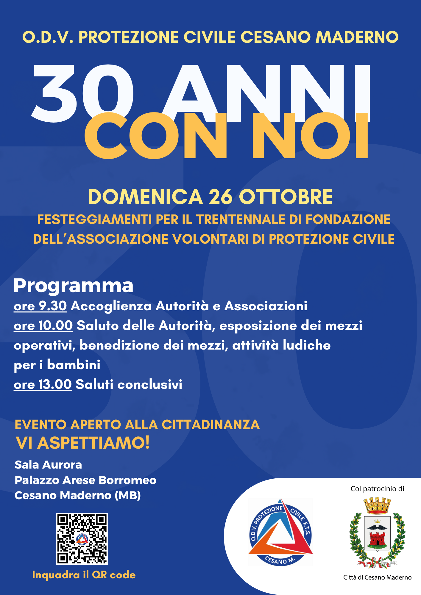 30 anni con noi - O.D.V. Protezione Civile di Cesano Maderno