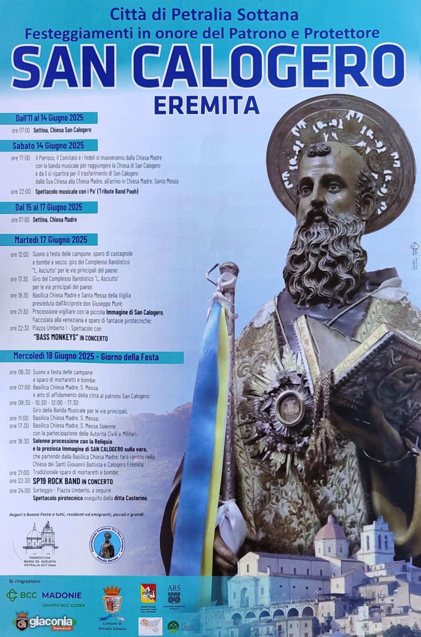 Festeggiamenti in onore del Patrono San Calogero Eremita