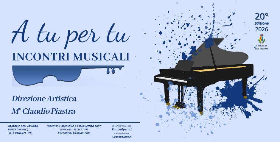 XX° Edizione “A Tu per Tu”, a Sala Baganza torna la grande musica
