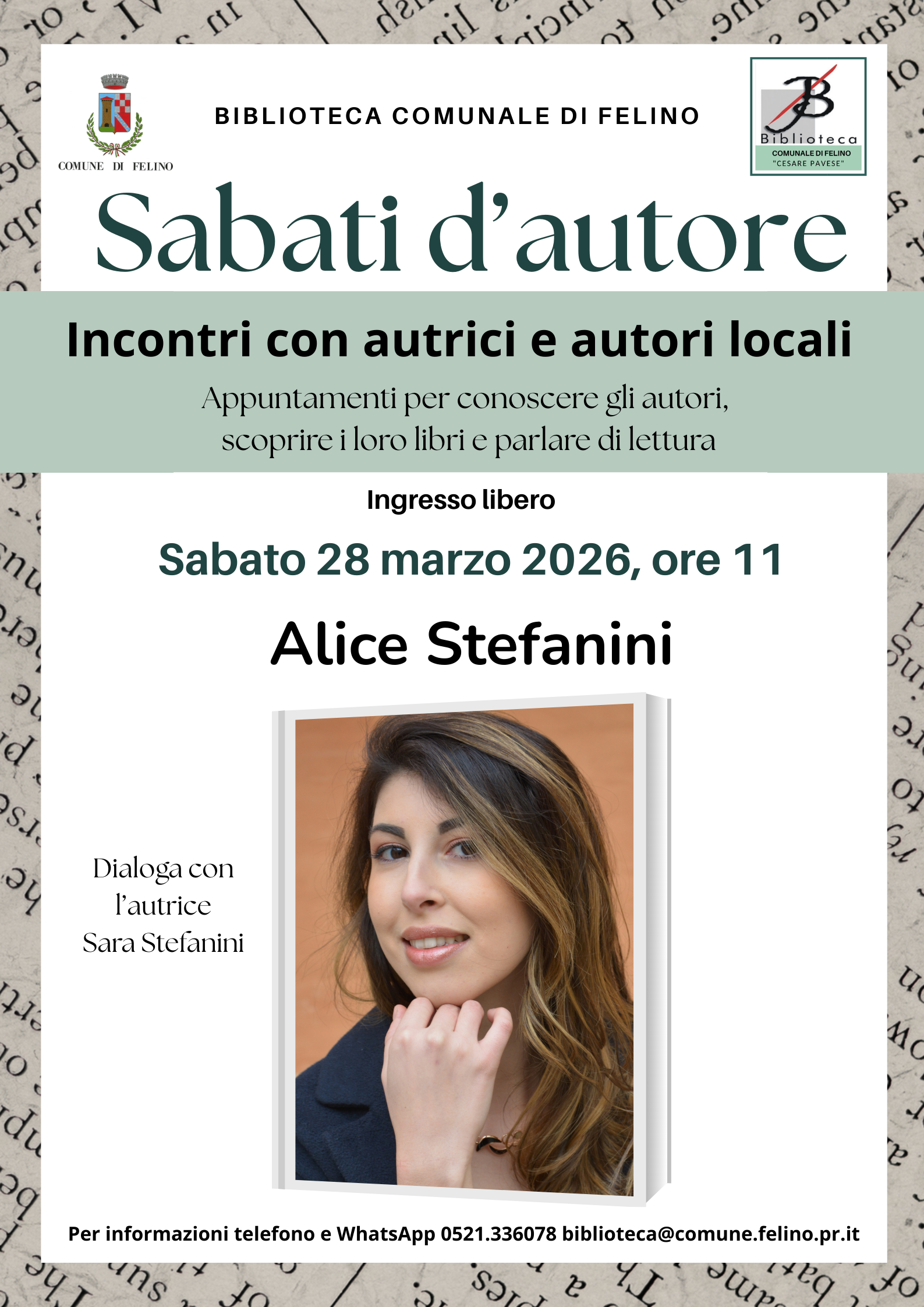 Sabati d’autore: Alice Stefanini