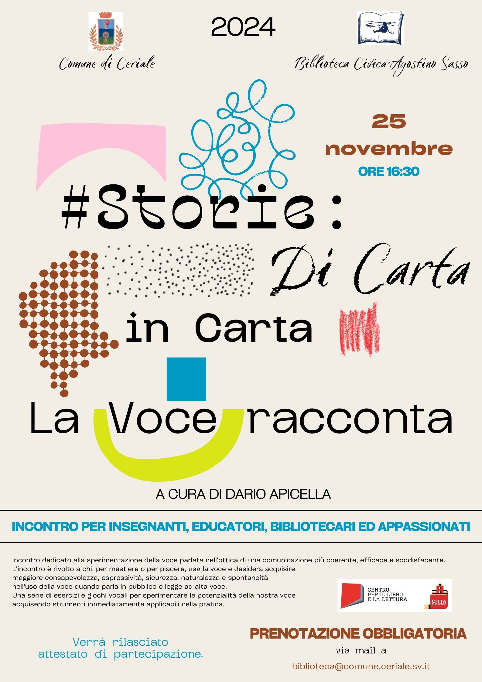 Evento Biblioteca - La Voce racconta! 25 NOVEMBRE 2024