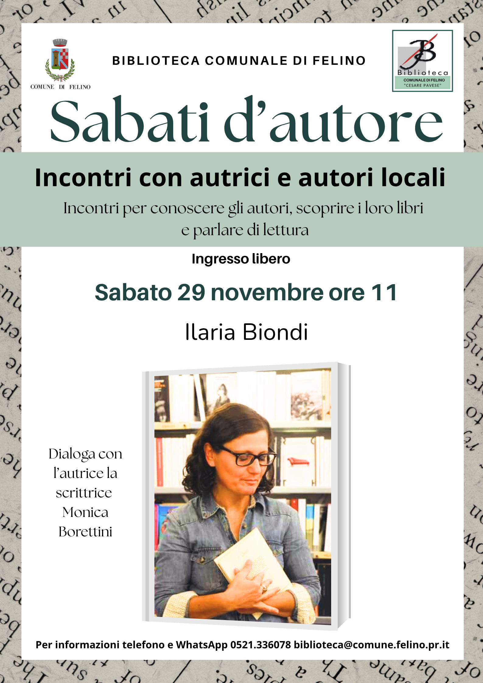 Sabati d'autore: Ilaria Biondi