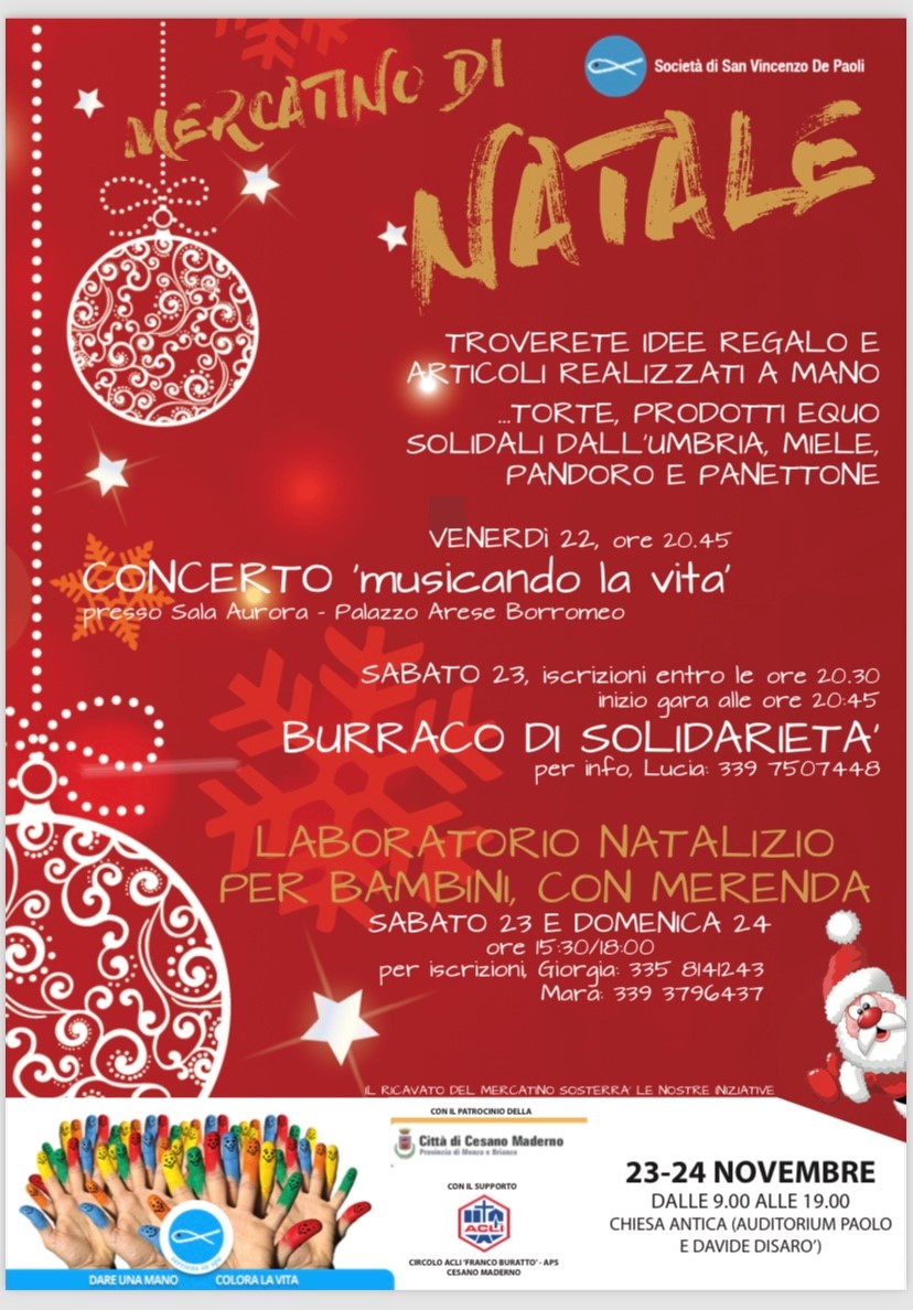 MERCATINO DI NATALE DELLA SAN VINCENZO DE PAOLI