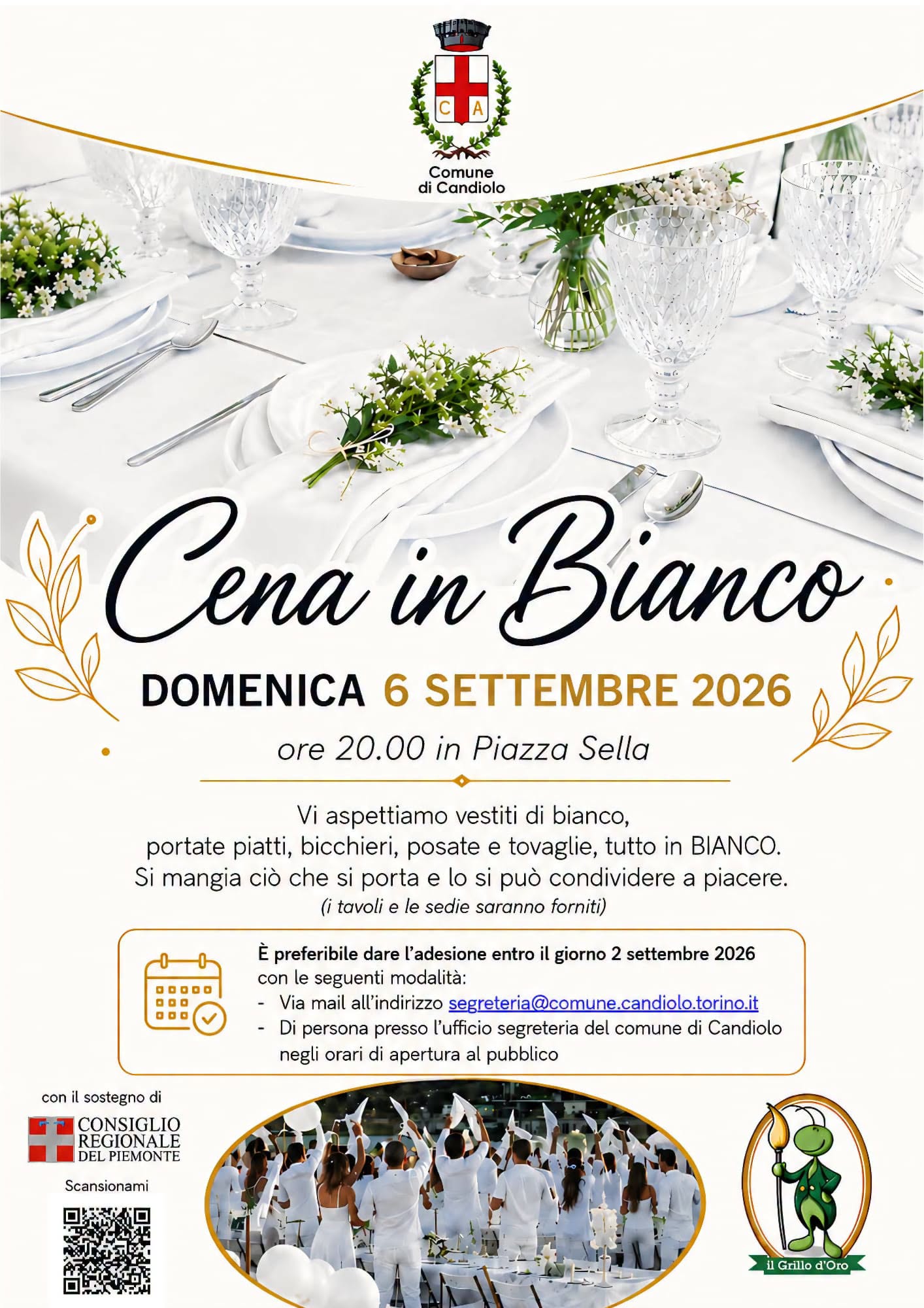 Cena in bianco 2026