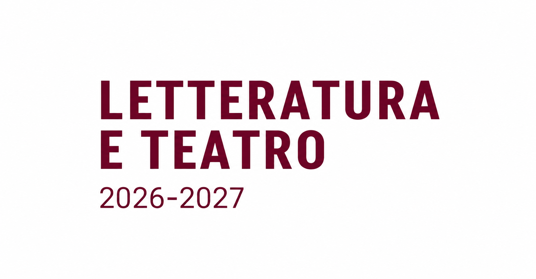 Letteratura e Teatro