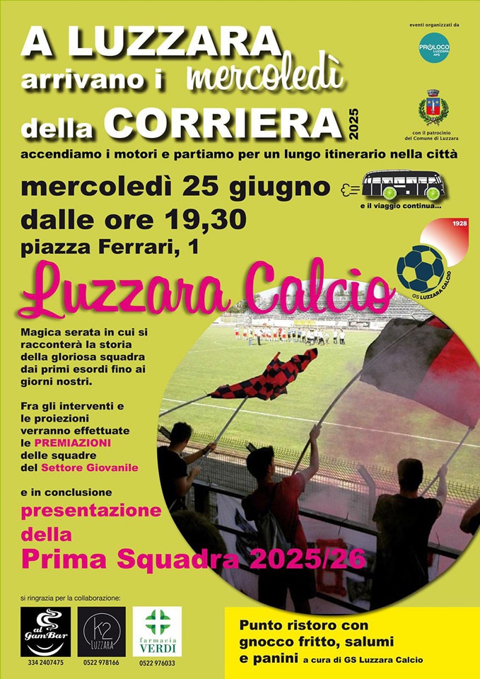 Mercoledì della Corriera con il Luzzara Calcio 