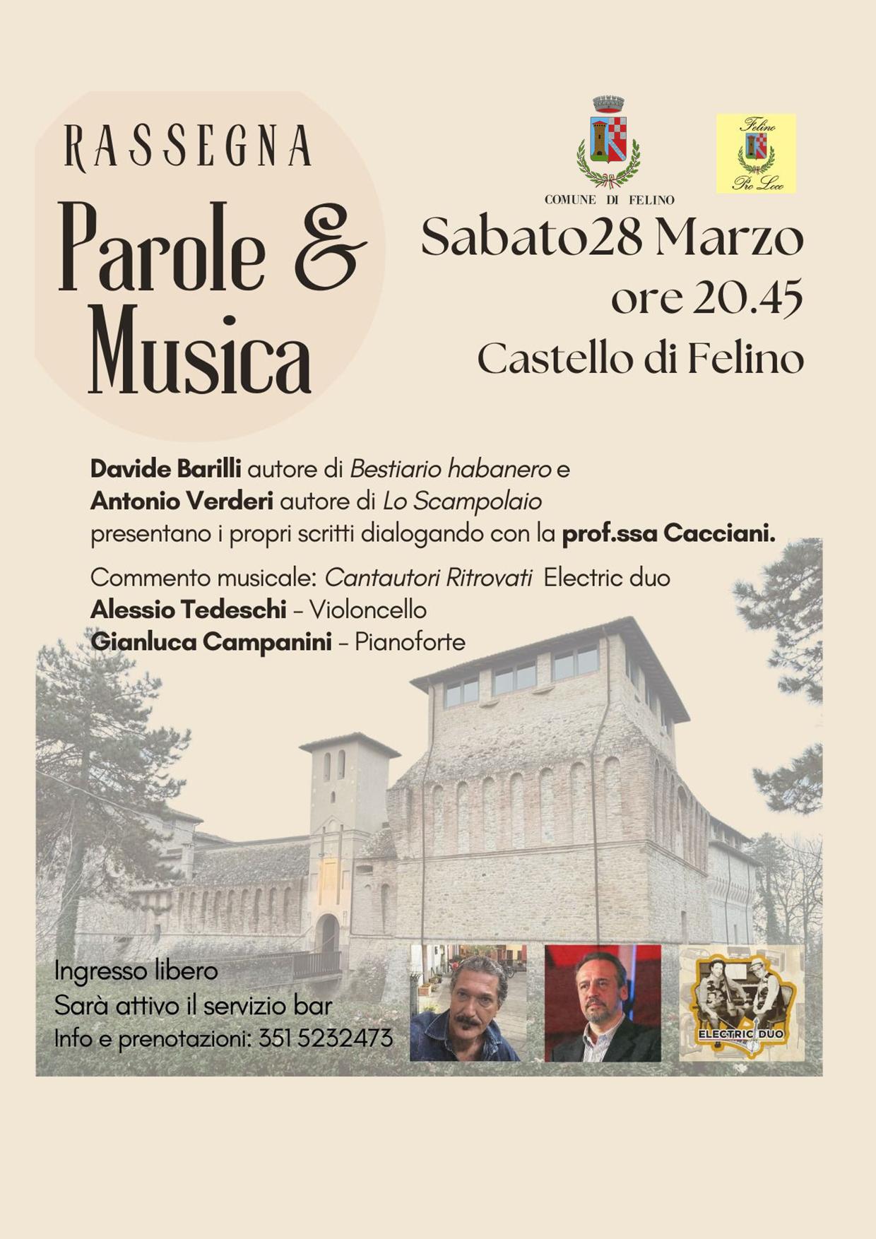 Parole e musica: Davide Barilli e Antonio Verderi