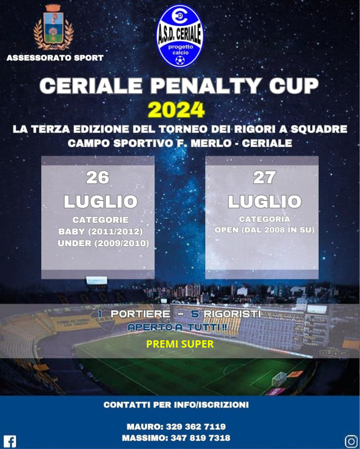 Ceriale Penalty Cup - Campo Sportivo F. Merlo- Ceriale