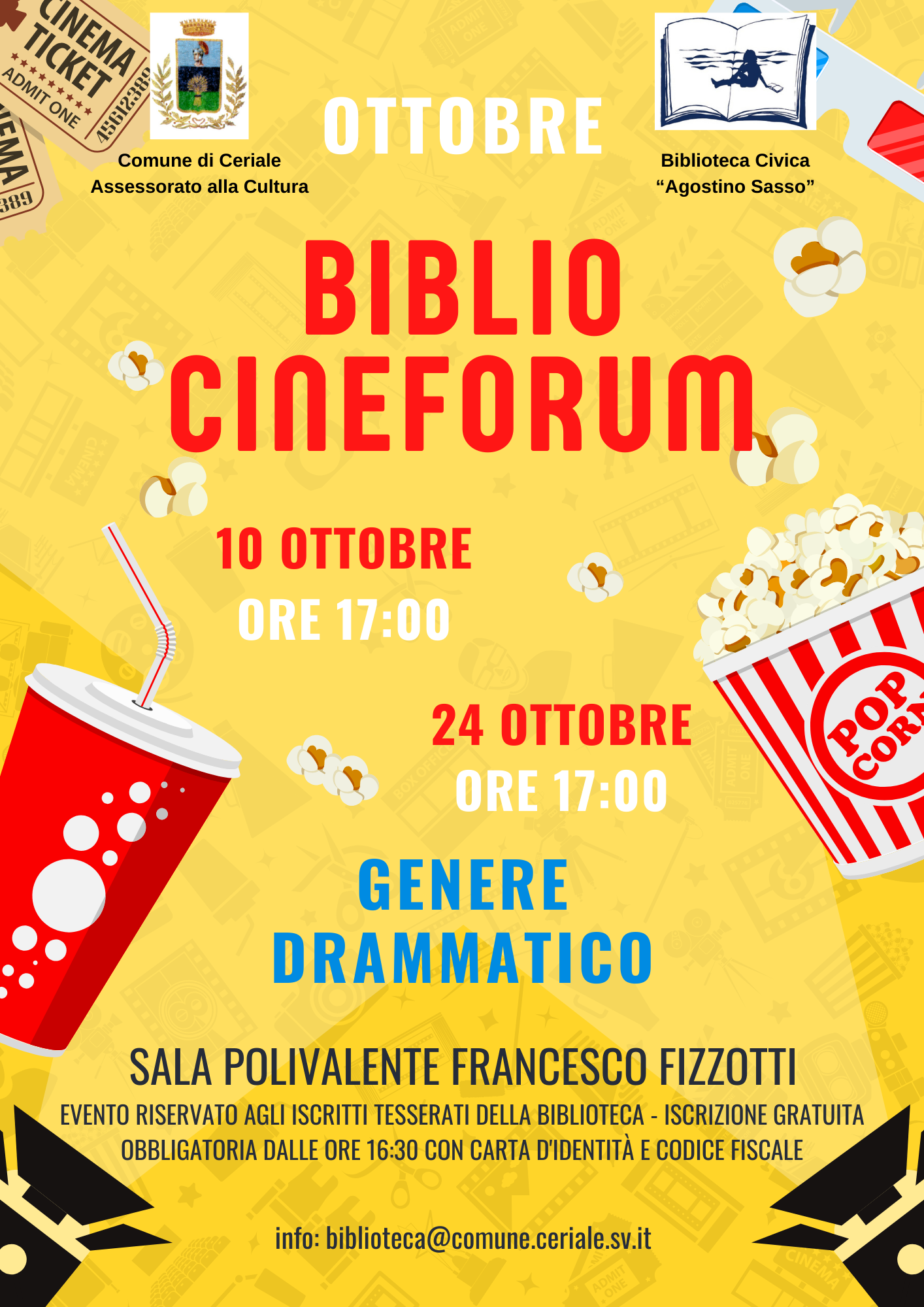 Biblio Cineforum 24 ottobre 2024