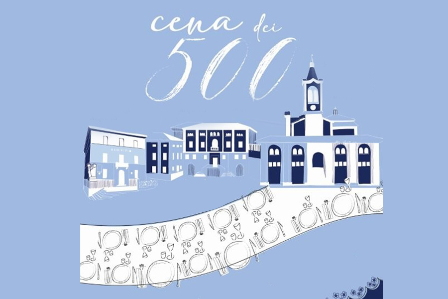 Cena dei 500: tavolata sotto le stelle in piazza Veneto