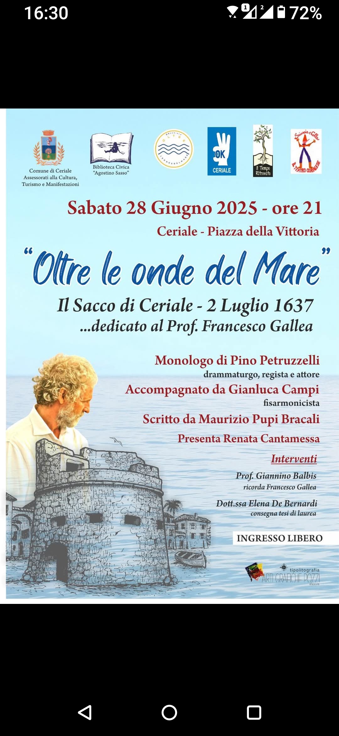 Sabato 28 Giugno 2025 - Ore 21 -  Spettacolo 