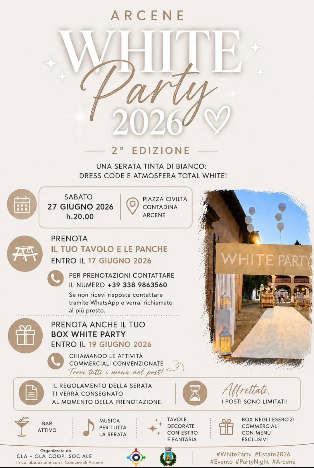 Arcene White Party 2026 - 2^ edizione