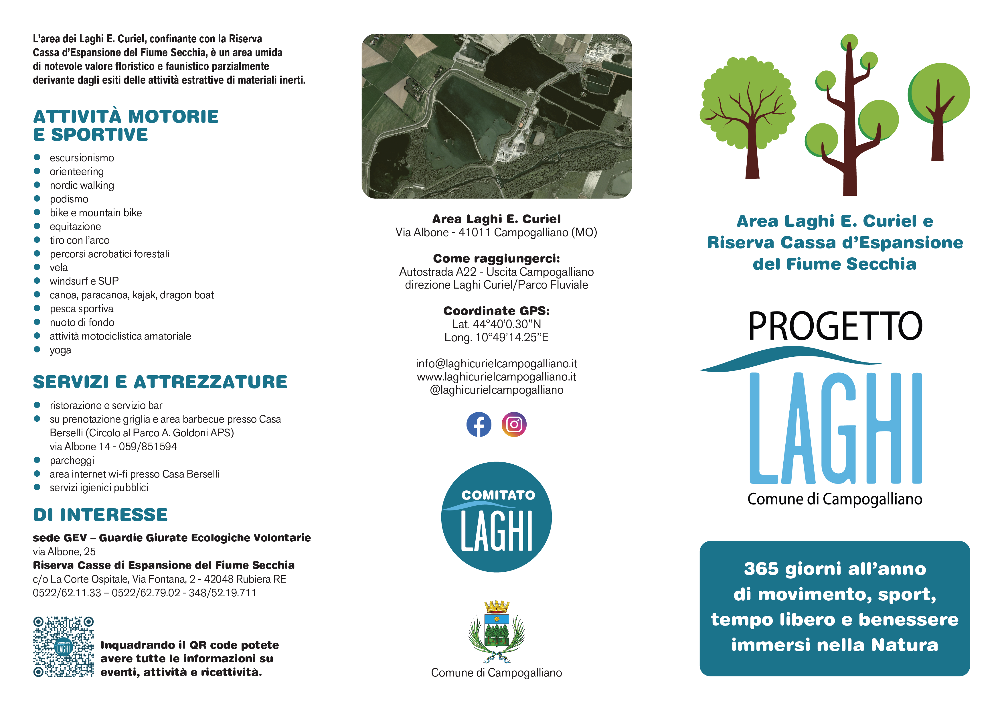 Progetto Laghi | copertina pieghevole
