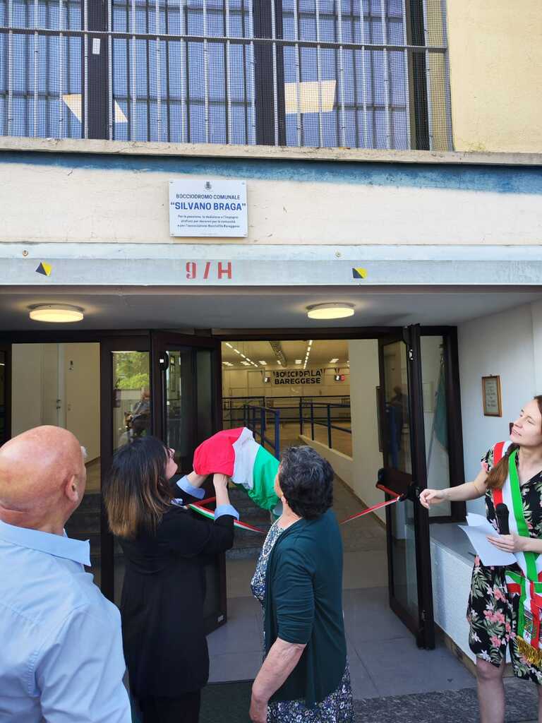 Inaugurazione del Bocciodromo Comunale “Silvano Braga”<br/><em><small>Licenza di distribuzione: condivisione allo stesso modo - copyleft non compatibile</small></em>