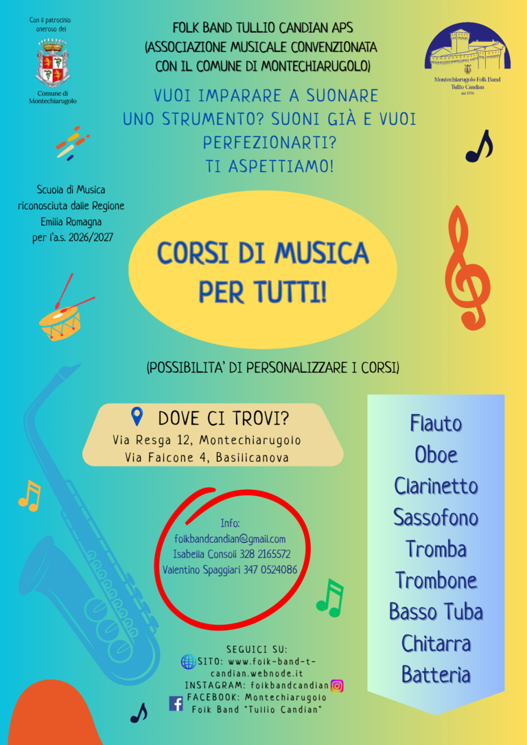 Corsi strumento musicale <br/><em><small>Licenza di distribuzione: Solo uso non commerciale</small></em>