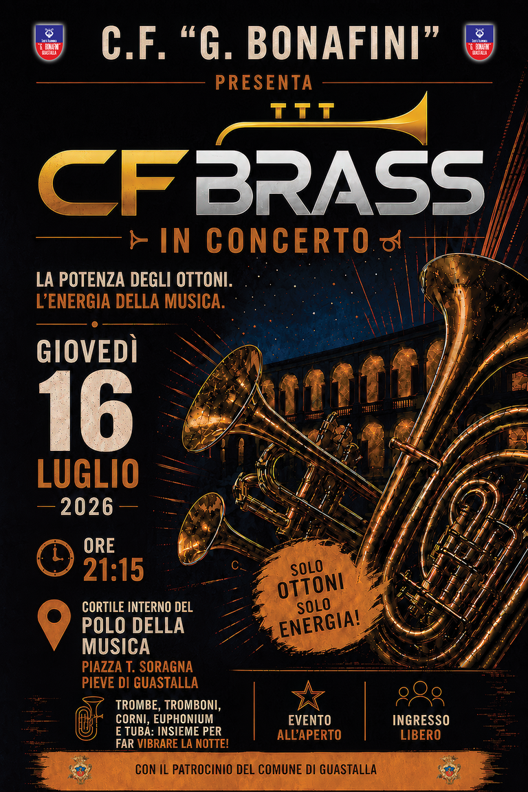 Locandina CFBrass Bonafini Lug 2026<br/><em><small>Licenza di distribuzione: Non opere derivate</small></em>