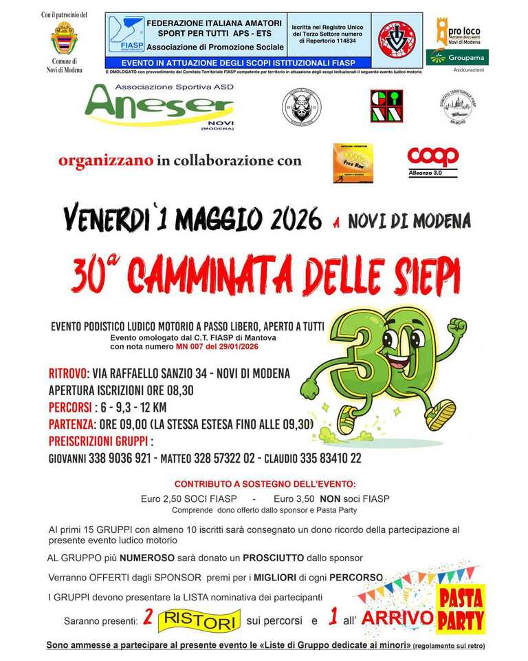 camminata siepi 2026<br/><em><small>Licenza di distribuzione: Solo uso non commerciale</small></em>