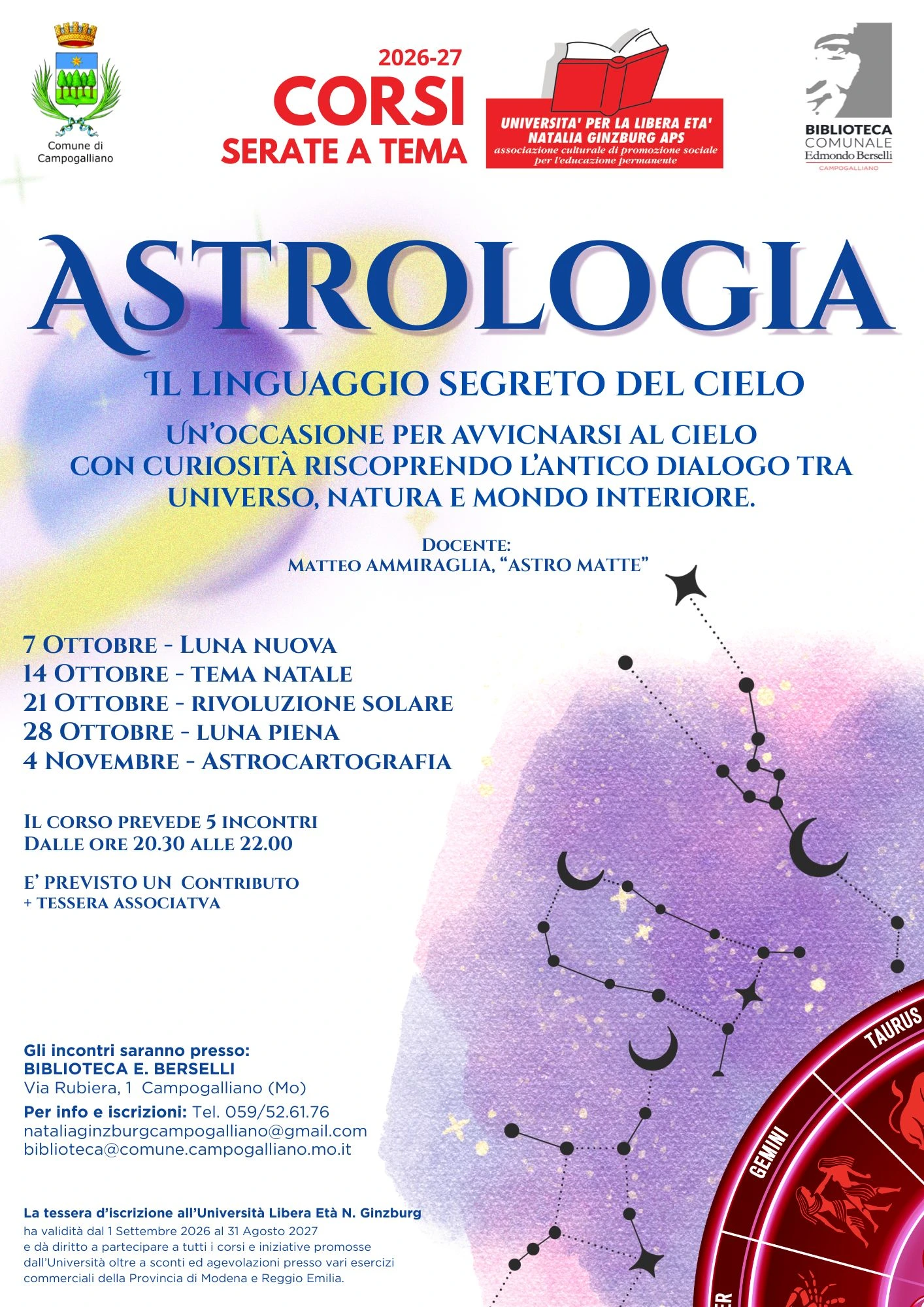 Corso Astrologia<br/><em><small>Licenza di distribuzione: Solo uso non commerciale</small></em>