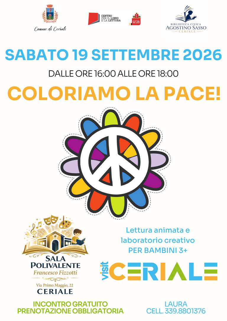 coloriamo la pace<br/><em><small>Licenza di distribuzione: Solo uso non commerciale</small></em>