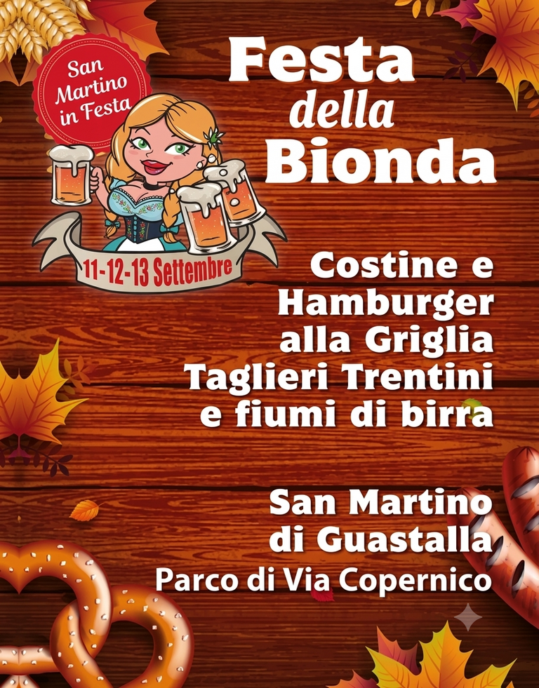 Locandina Festa della Bionda Set 2026<br/><em><small>Licenza di distribuzione: Non opere derivate</small></em>