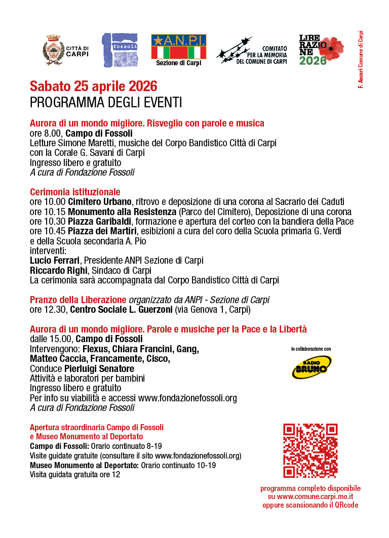 Programma degli eventi<br/><em><small>Licenza di distribuzione: condivisione allo stesso modo - copyleft non compatibile</small></em>