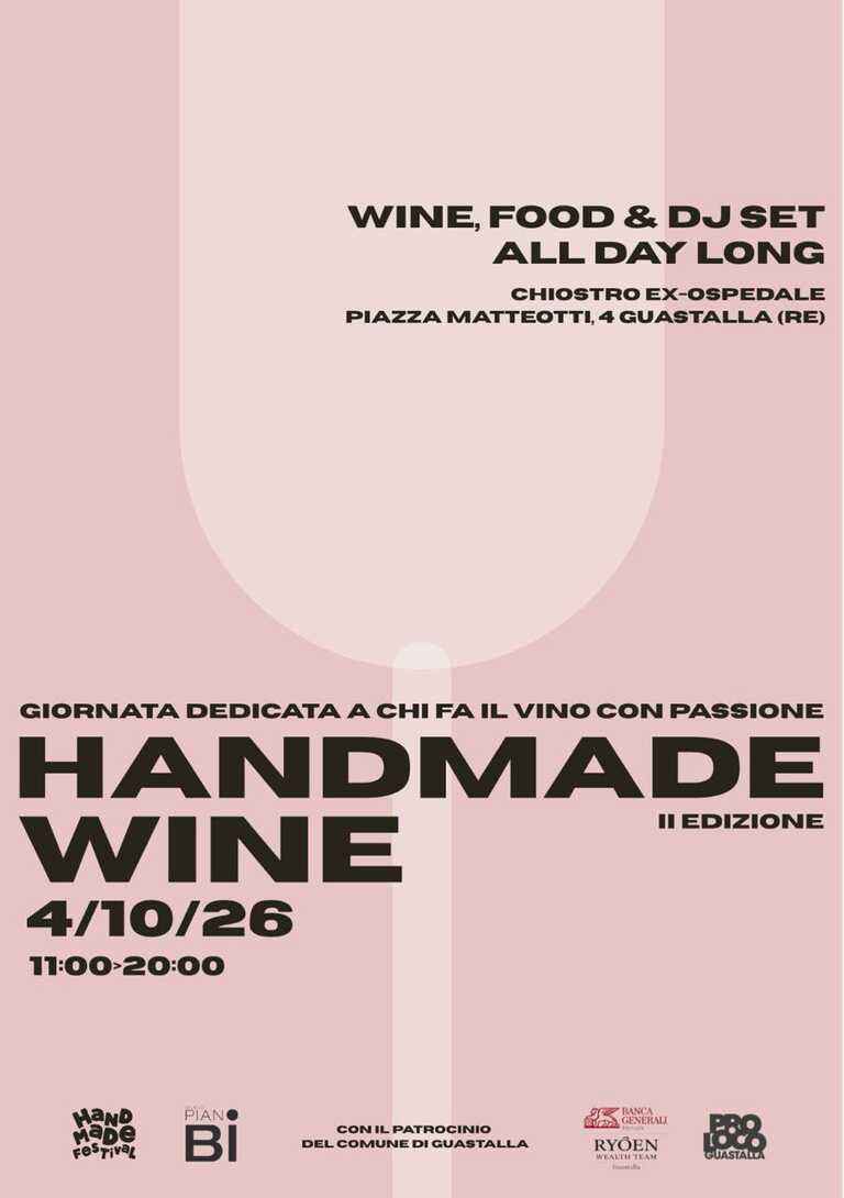 Locandina Handmade Wine Ott 2026<br/><em><small>Licenza di distribuzione: Non opere derivate</small></em>