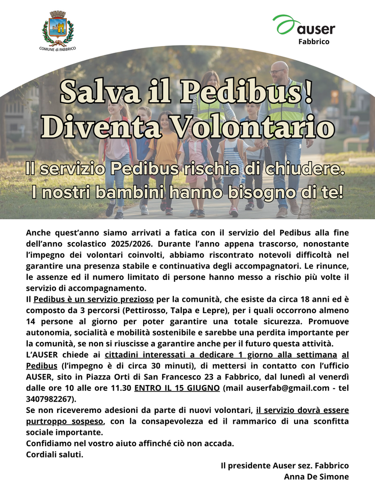 lettera Auser pedibus<br/><em><small>Licenza di distribuzione: Effetto virale</small></em>
