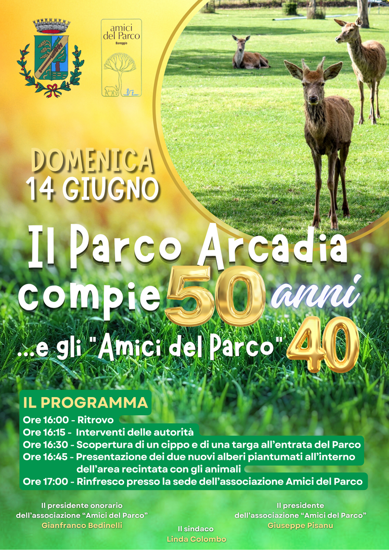 Anniversario Parco Arcadia e "Amici del Parco"<br/><em><small>Licenza di distribuzione: condivisione allo stesso modo - copyleft non compatibile</small></em>
