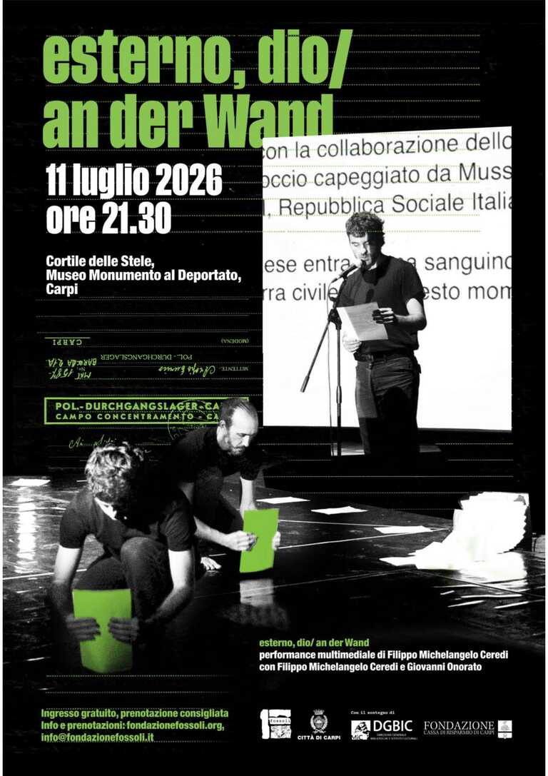 Esterno, dio/ an der Wand - Performance multimediale<br/><em><small>Licenza di distribuzione: condivisione allo stesso modo - copyleft non compatibile</small></em>