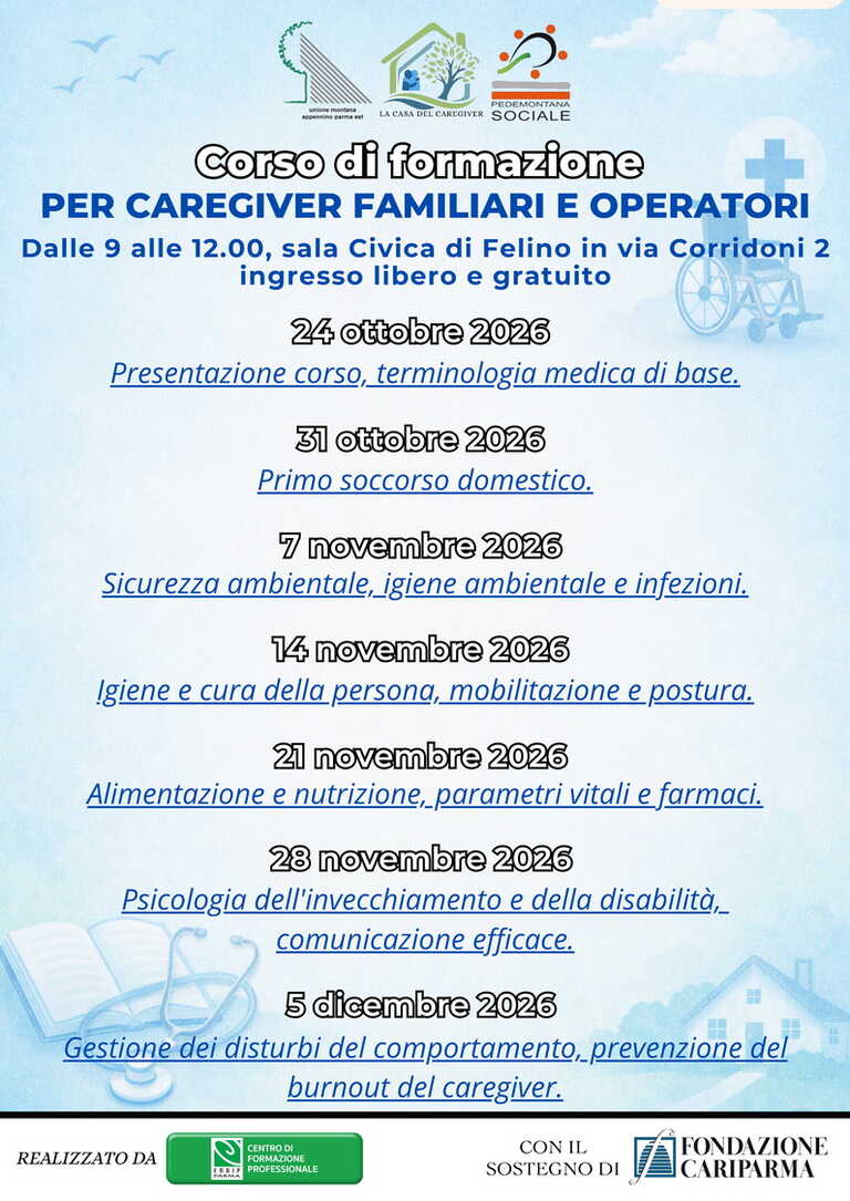 Locandina Corso Caregiver<br/><em><small>Licenza di distribuzione: Pubblico dominio</small></em>