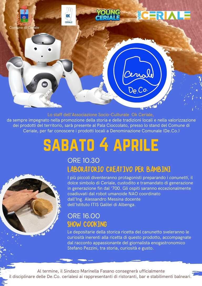 Ceriale al Cioccolato - Laboratorio creativo per bambini (ore 10.30) - Show Cooking (ore 16.00)<br/><em><small>Licenza di distribuzione: Solo uso non commerciale</small></em>