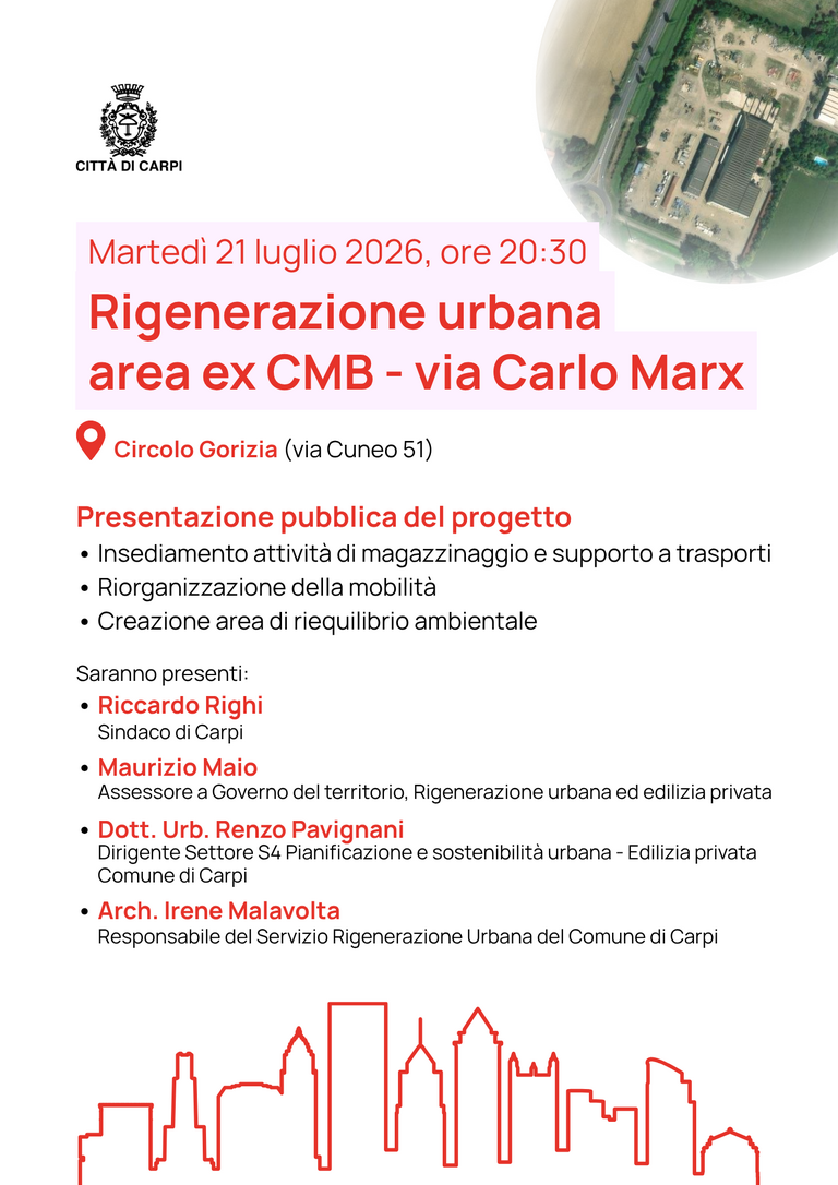 Rigenerazione urbana area ex CMB - via Carlo Marx<br/><em><small>Licenza di distribuzione: condivisione allo stesso modo - copyleft non compatibile</small></em>