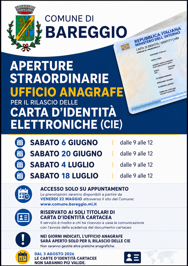 Aperture straordinarie per CIE<br/><em><small>Licenza di distribuzione: condivisione allo stesso modo - copyleft non compatibile</small></em>