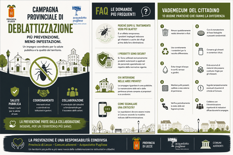 Campagna provinciale di deblattizzazione<br/><em><small>Licenza di distribuzione: Solo uso non commerciale</small></em>