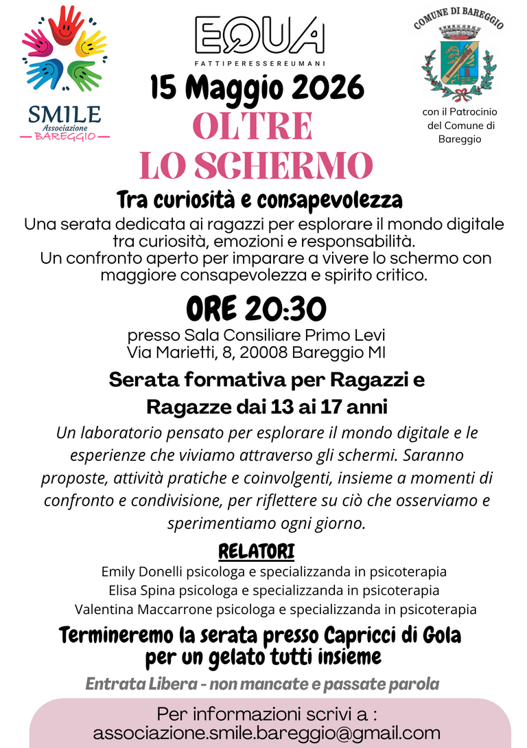 Oltre lo schermo<br/><em><small>Licenza di distribuzione: condivisione allo stesso modo - copyleft non compatibile</small></em>