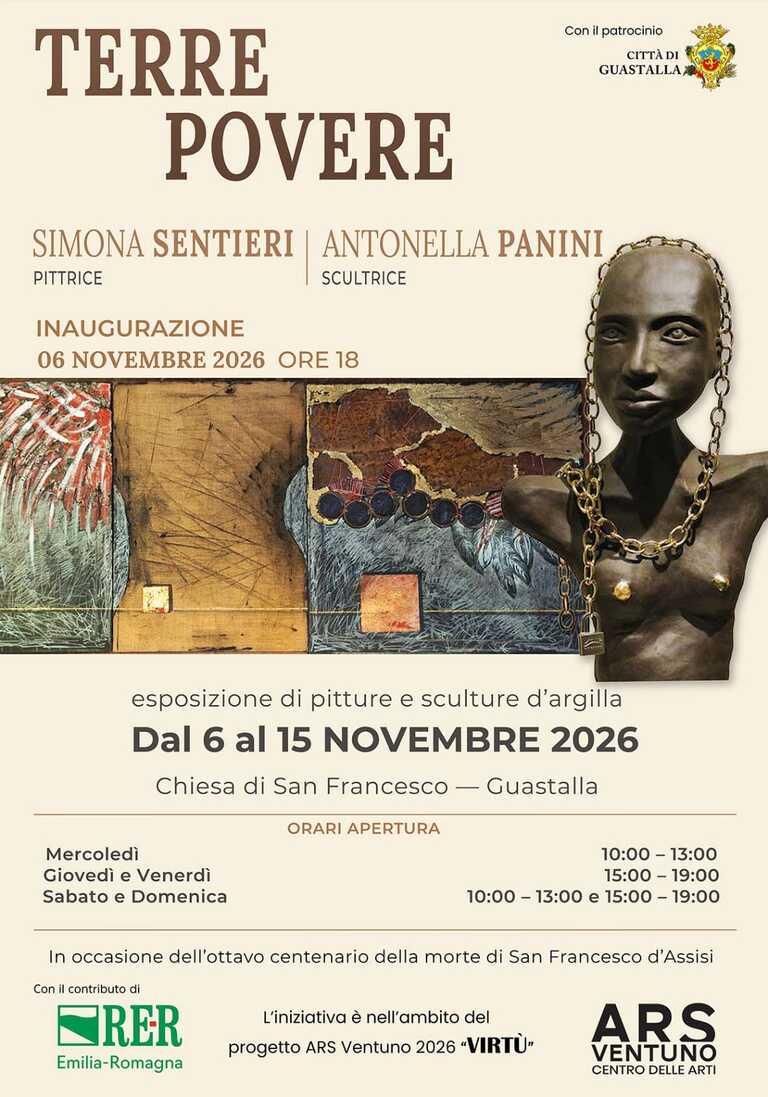 Locandina mostra Terre Povere Nov 2026<br/><em><small>Licenza di distribuzione: Non opere derivate</small></em>