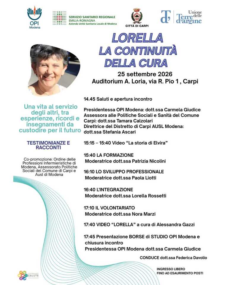 Lorella. La continuità della cura<br/><em><small>Licenza di distribuzione: condivisione allo stesso modo - copyleft non compatibile</small></em>