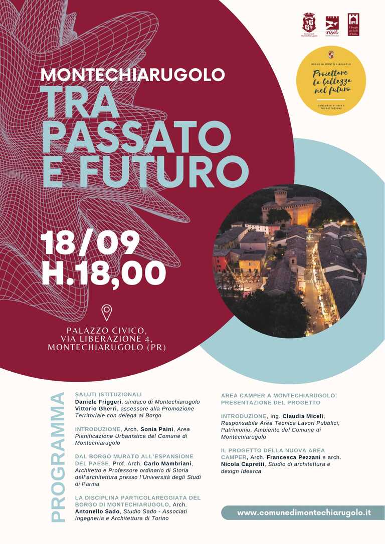 Locandina_Montechiarugolo tra passato e futuro<br/><em><small>Licenza di distribuzione: condivisione allo stesso modo - copyleft non compatibile</small></em>
