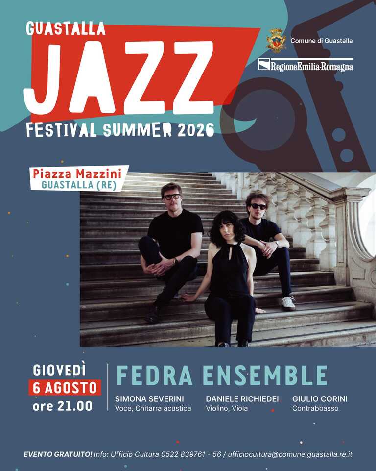 Locandina Jazz Fedra Ensemble Ago 2026<br/><em><small>Licenza di distribuzione: Non opere derivate</small></em>