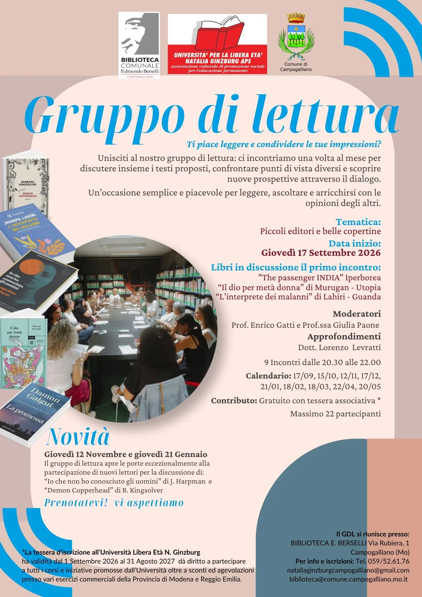 Gruppo di lettura Biblioteca Edmondo Berselli<br/><em><small>Licenza di distribuzione: Solo uso non commerciale</small></em>
