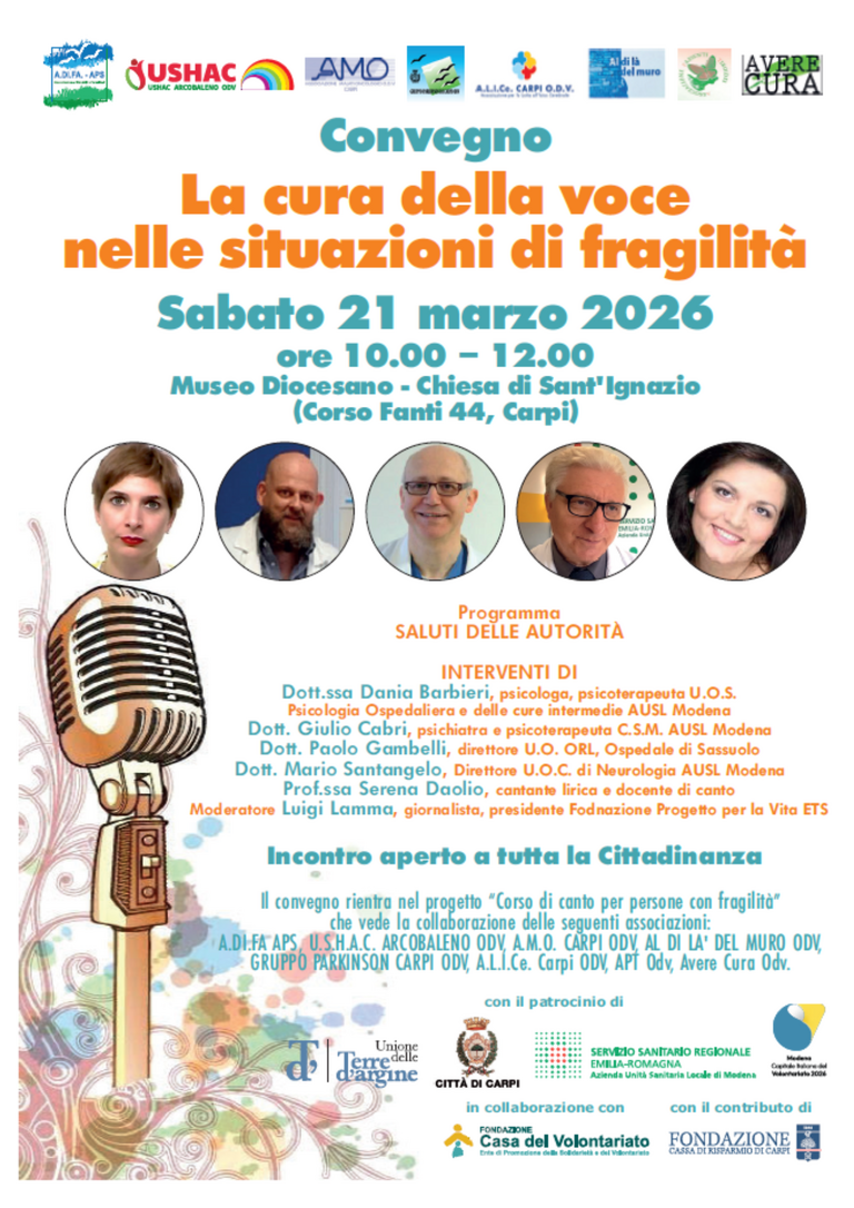 la cura della voce nelle situazione di fragilità