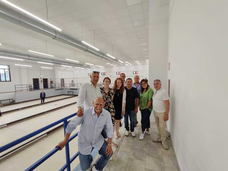 Inaugurazione del Bocciodromo Comunale “Silvano Braga”<br/><em><small>Licenza di distribuzione: condivisione allo stesso modo - copyleft non compatibile</small></em>
