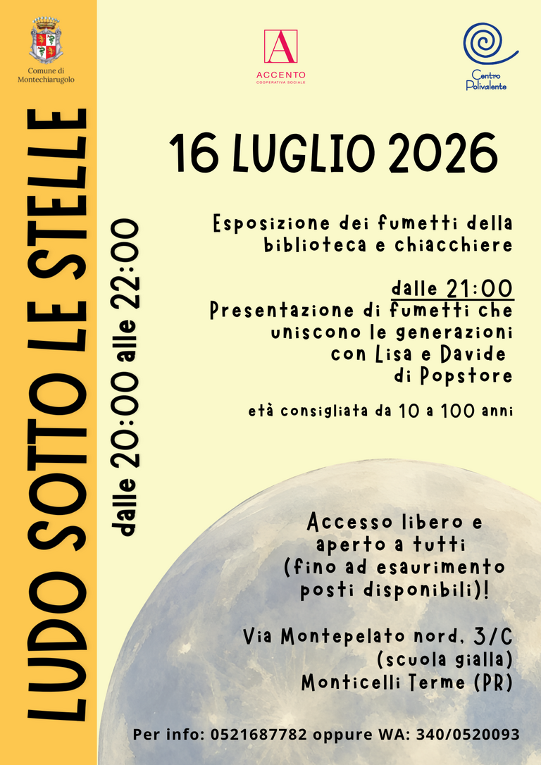 Ludo sotto le stelle 16 luglio 2026<br/><em><small>Licenza di distribuzione: condivisione allo stesso modo - copyleft non compatibile</small></em>