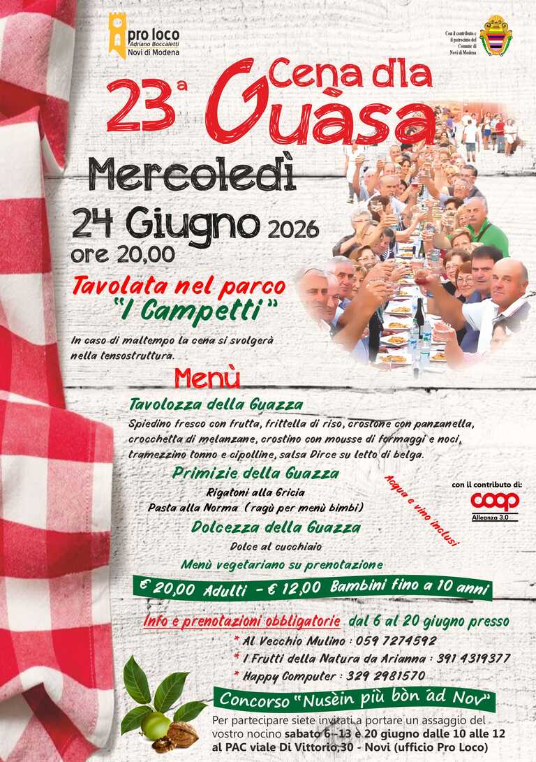 cena guazza 2026<br/><em><small>Licenza di distribuzione: Solo uso non commerciale</small></em>