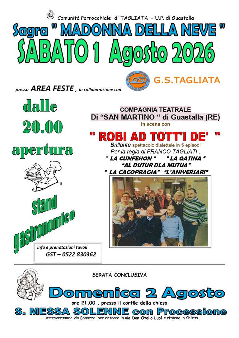 Locandina Madonna della Neve Ago 2026<br/><em><small>Licenza di distribuzione: Non opere derivate</small></em>