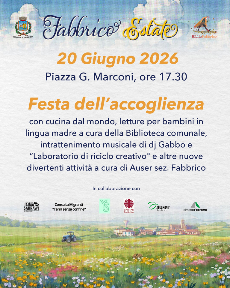 festa dell'accoglienza 2026<br/><em><small>Licenza di distribuzione: Effetto virale</small></em>
