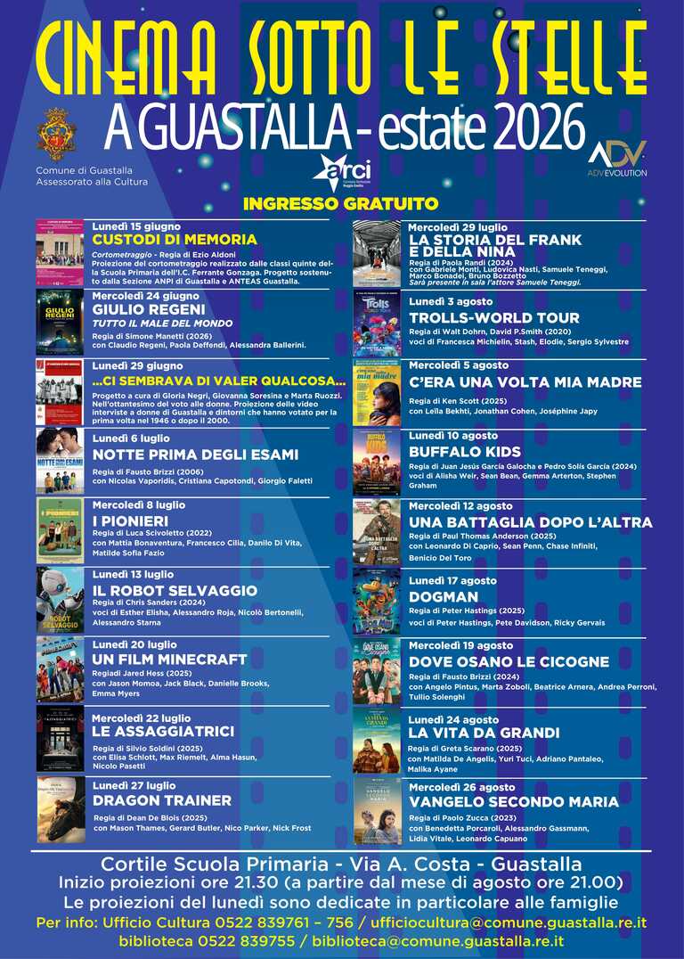 Locandina generale cinema aggiornata<br/><em><small>Licenza di distribuzione: Non opere derivate</small></em>