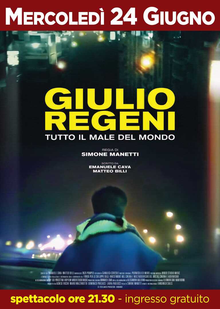 Locandina Giulio Regeni<br/><em><small>Licenza di distribuzione: Solo uso non commerciale</small></em>