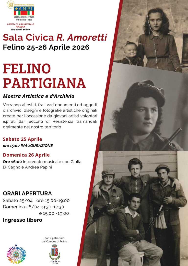 Felino partigiana 2026<br/><em><small>Licenza di distribuzione: Solo uso non commerciale</small></em>