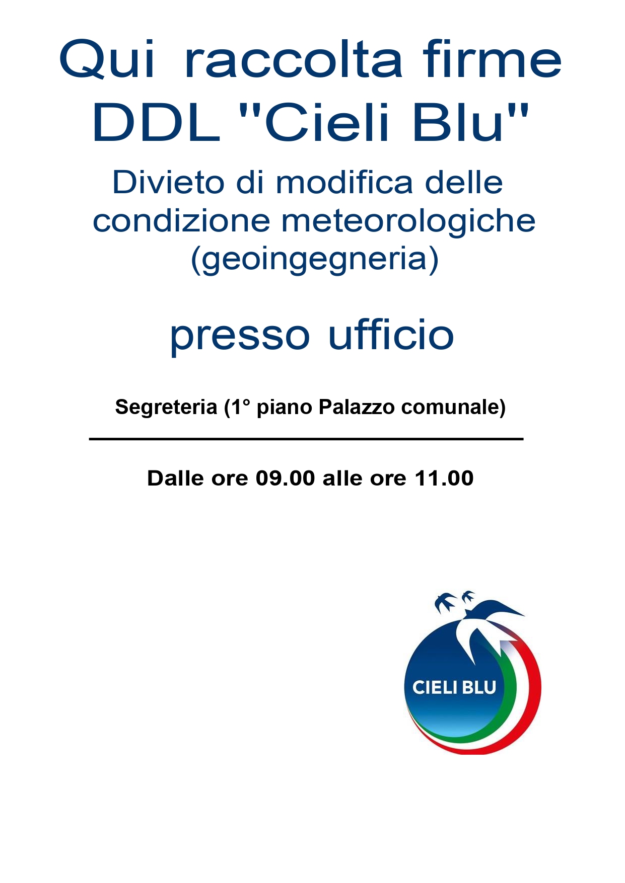 Raccolta firme per Progetto di Legge di iniziativa popolare